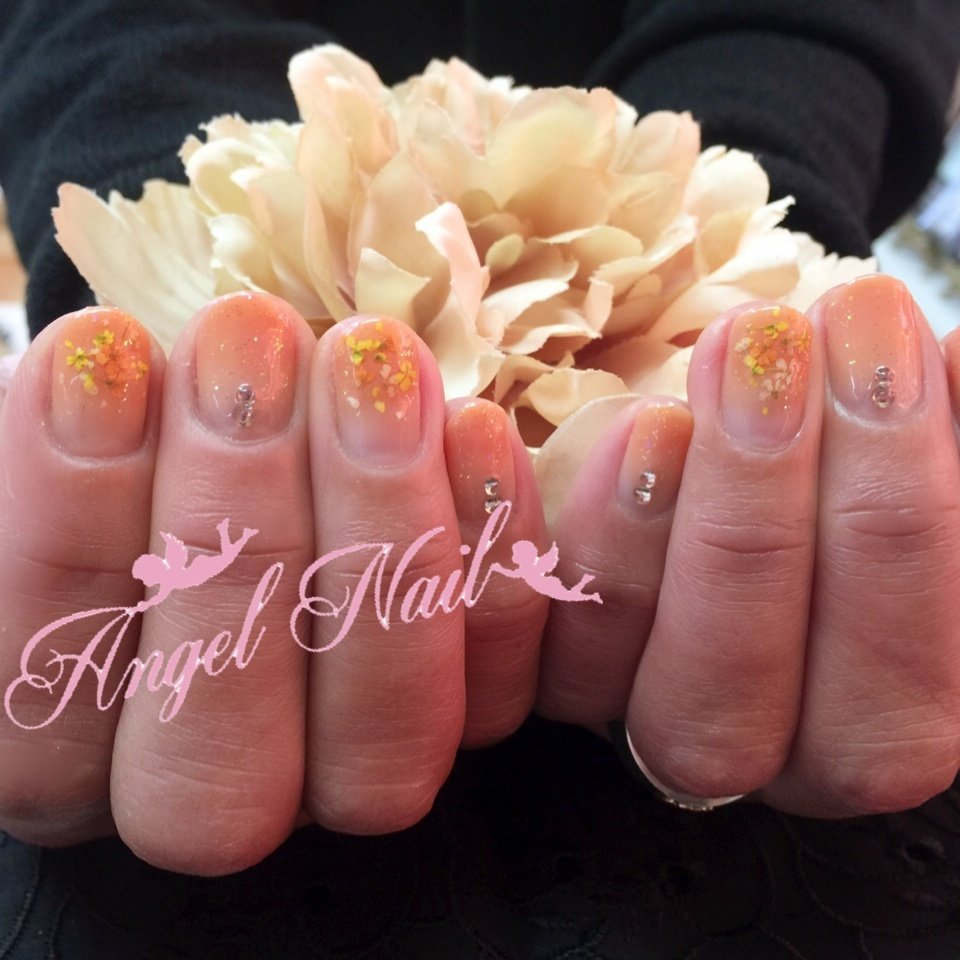 春 夏 ハンド グラデーション フラワー Angel Nail のネイルデザイン No 4139485 ネイルブック