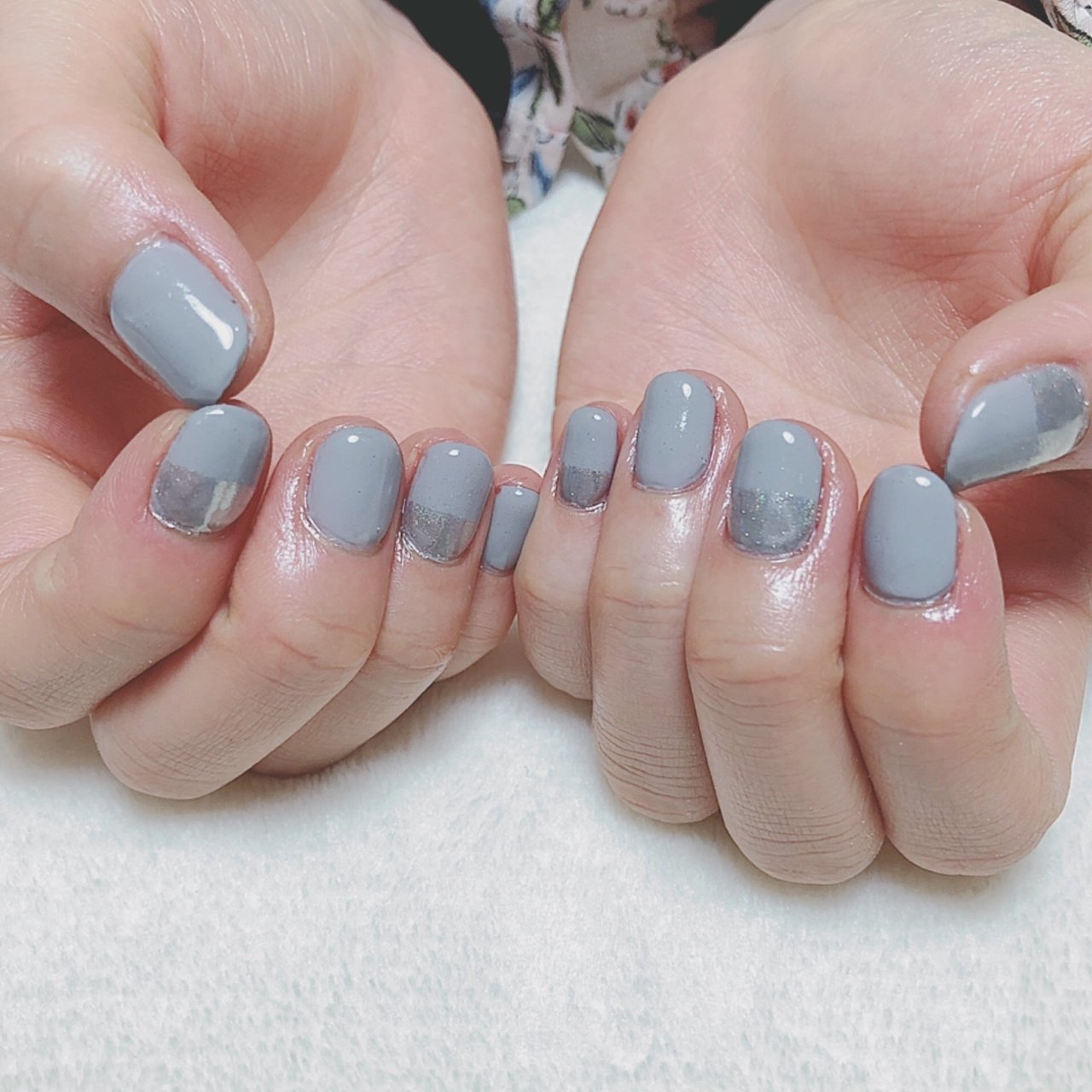 オールシーズン ハンド シンプル ミラー ショート Nailkのネイルデザイン No ネイルブック