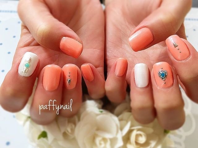 春 夏 海 ハンド シンプル Paffynailのネイルデザイン No ネイルブック