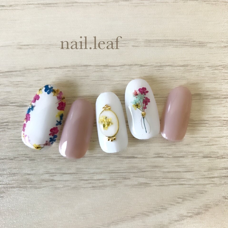 春 夏 浴衣 女子会 ハンド Nail Leaf リーフ のネイルデザイン No ネイルブック