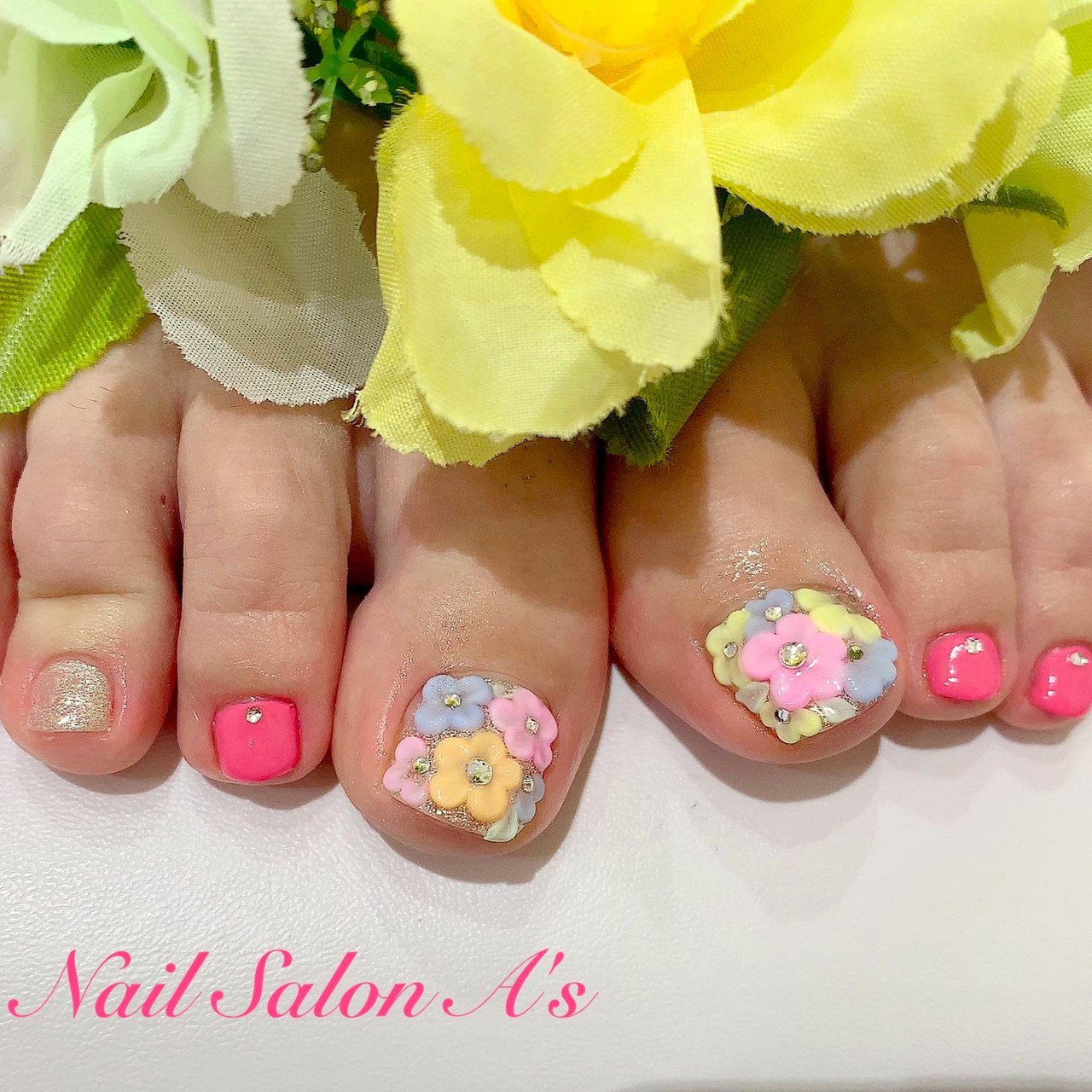 春 夏 旅行 浴衣 フット Nail A Sのネイルデザイン No ネイルブック