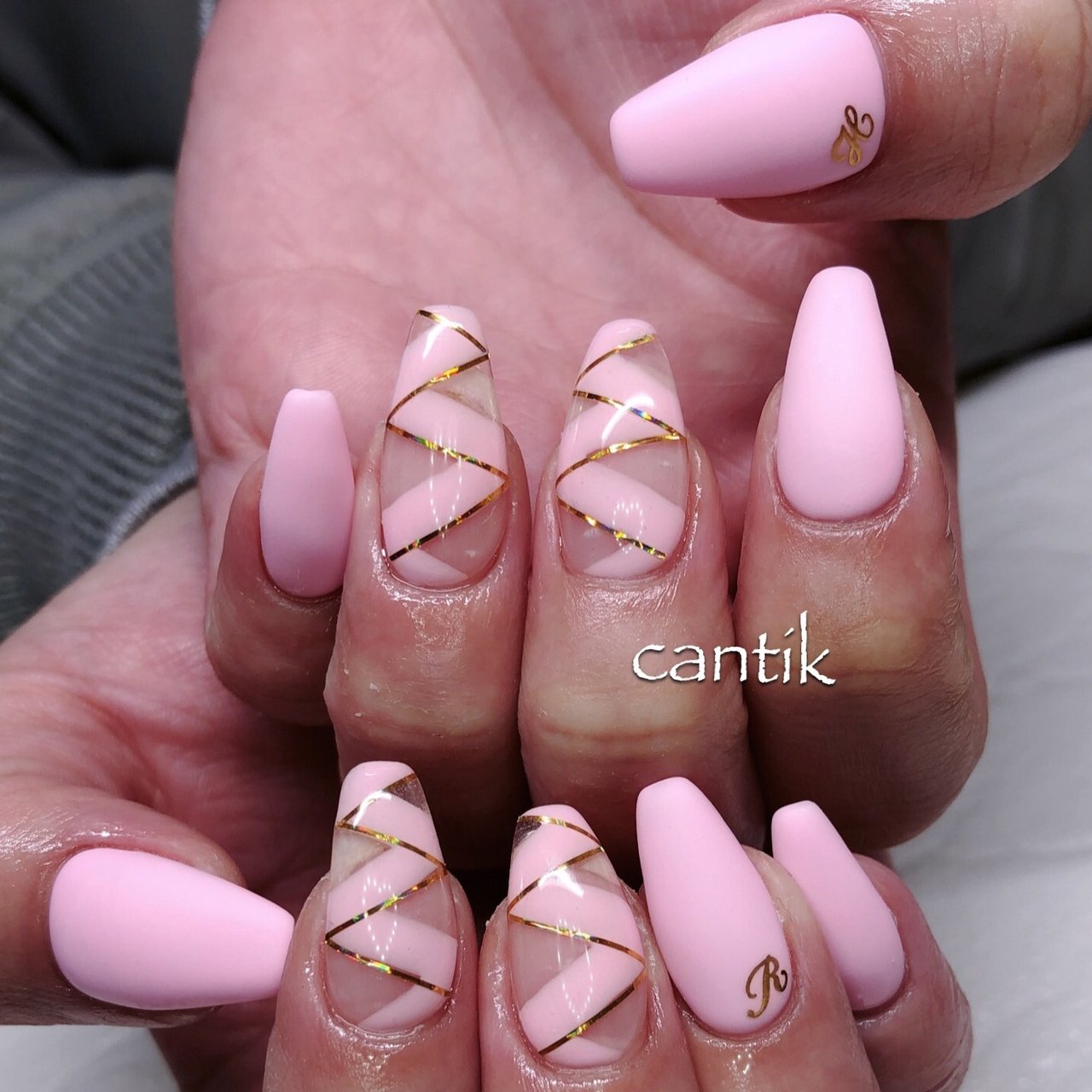 春 ハンド ボーダー マット ロング 美月のネイルデザイン No ネイルブック