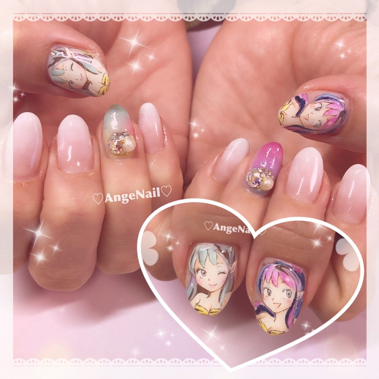 ハンド 痛ネイル キャラクター ホワイト Angenailのネイルデザイン No ネイルブック