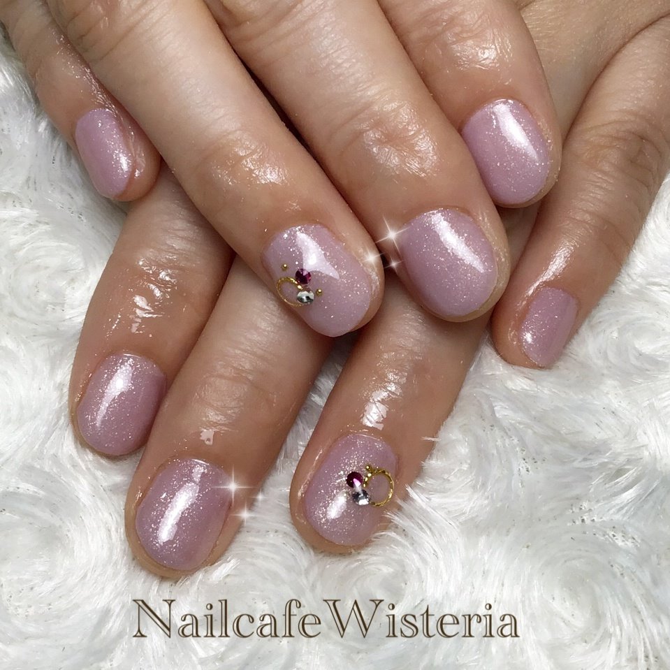 オフィス ピンク パープル グレージュ Nailcafewisteriaのネイルデザイン No ネイルブック