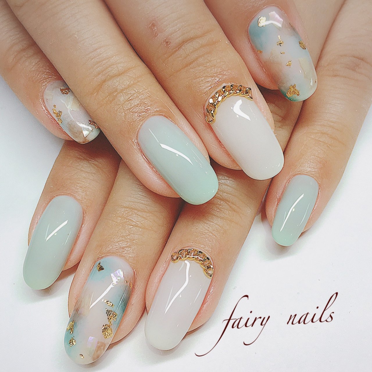 春 夏 ハンド ワンカラー シェル Fairy Nails Eyelash フェアリーネイルズ アイラッシュのネイル デザイン No ネイルブック