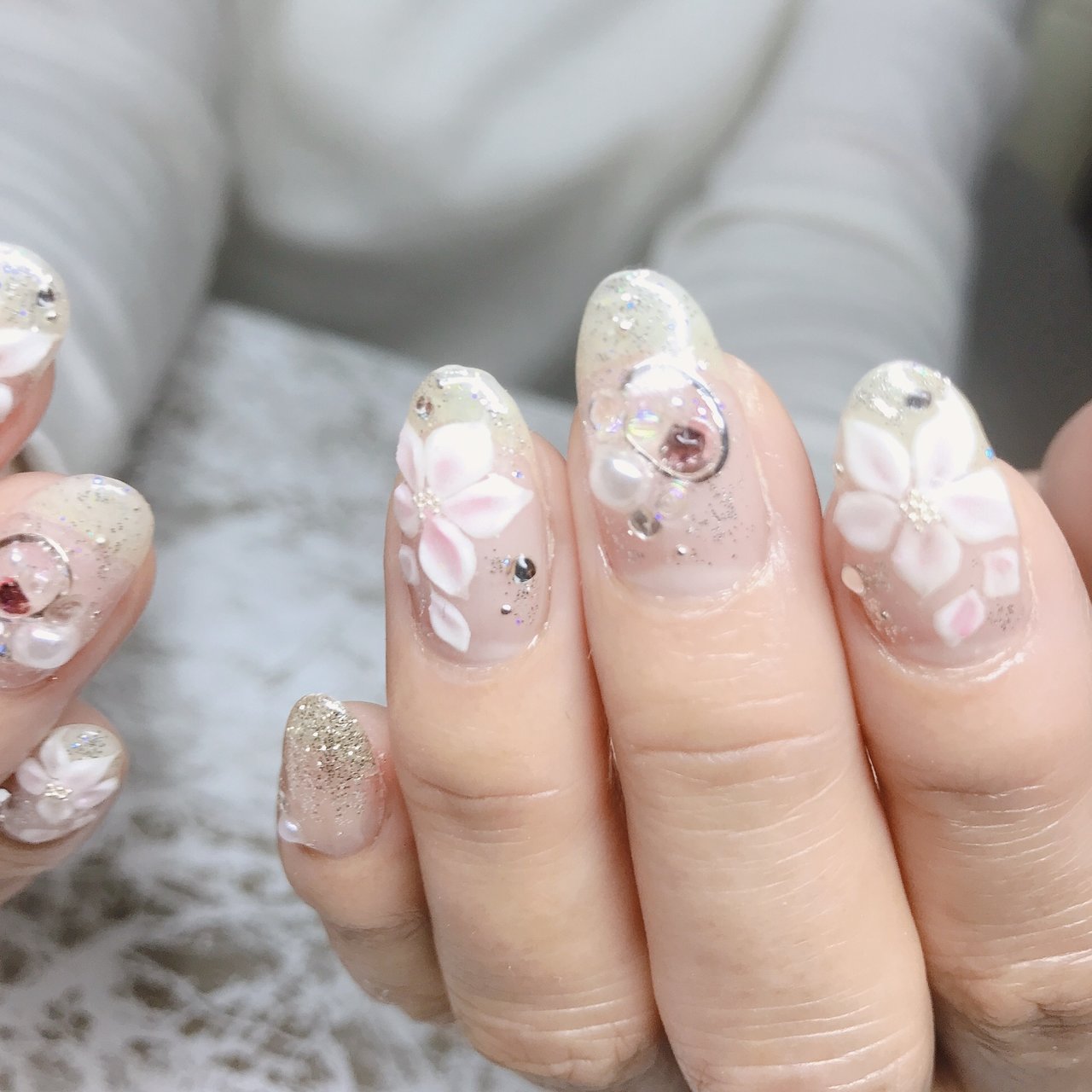 春 オールシーズン ブライダル パーティー ハンド Mt Nailのネイルデザイン No ネイルブック