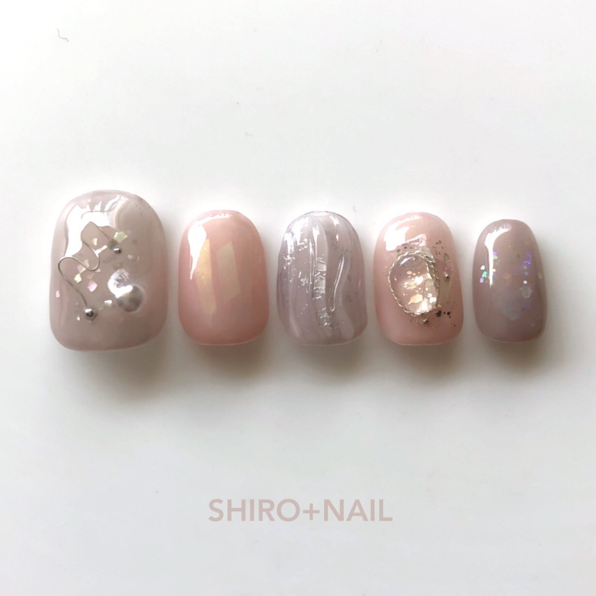 ニュアンス ベージュ ピンク グレージュ Shiro Nailのネイルデザイン No ネイルブック