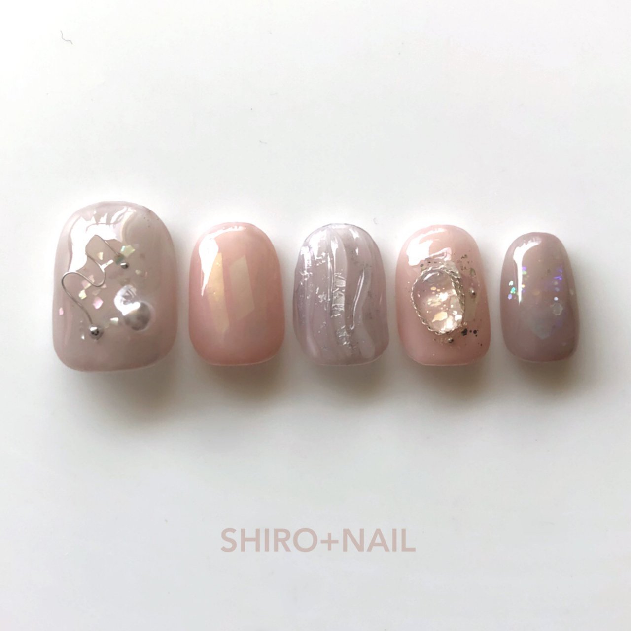 ニュアンス/ベージュ/ピンク/グレージュ - SHIRO+NAILのネイルデザイン 