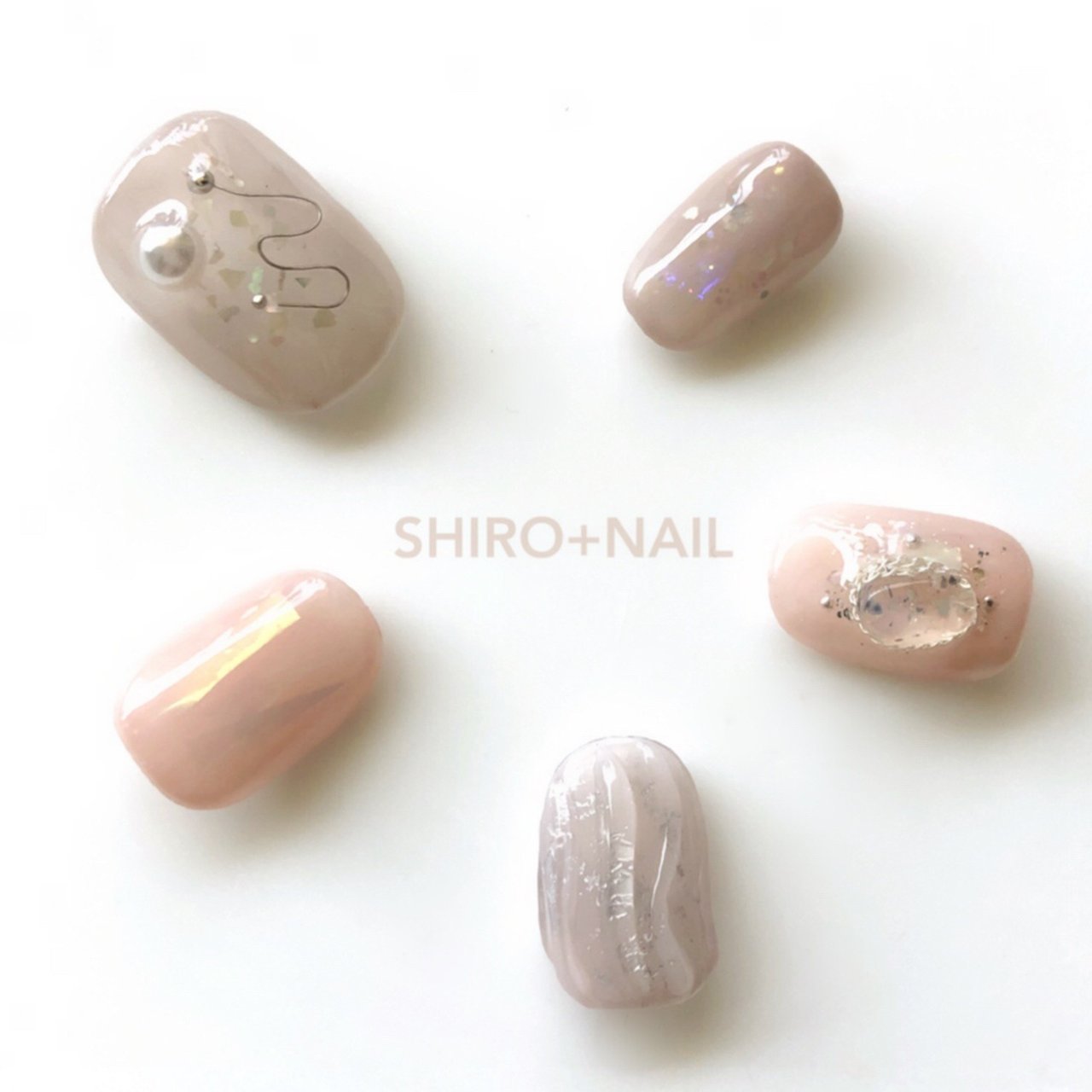 ニュアンス/ベージュ/ピンク/グレージュ - SHIRO+NAILのネイルデザイン