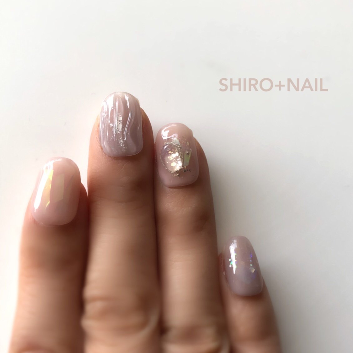 ニュアンス ベージュ ピンク グレージュ Shiro Nailのネイルデザイン No ネイルブック