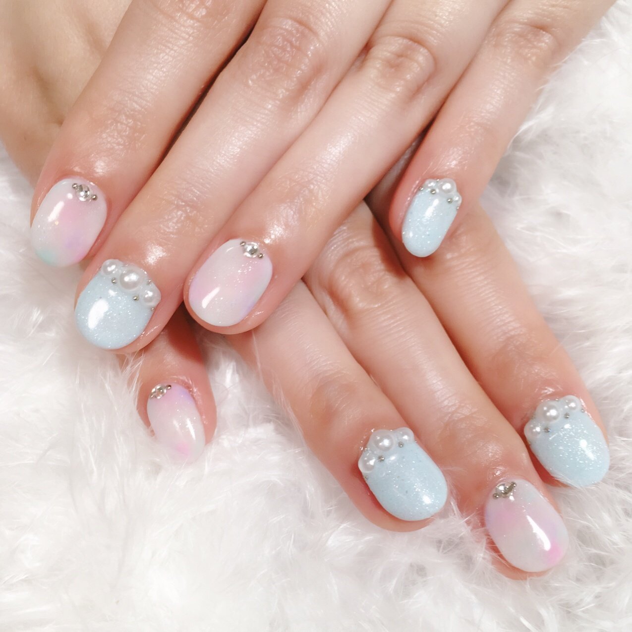 オールシーズン ブライダル パーティー ハンド ワンカラー Meteornail ミーティアネイルのネイルデザイン No ネイル ブック