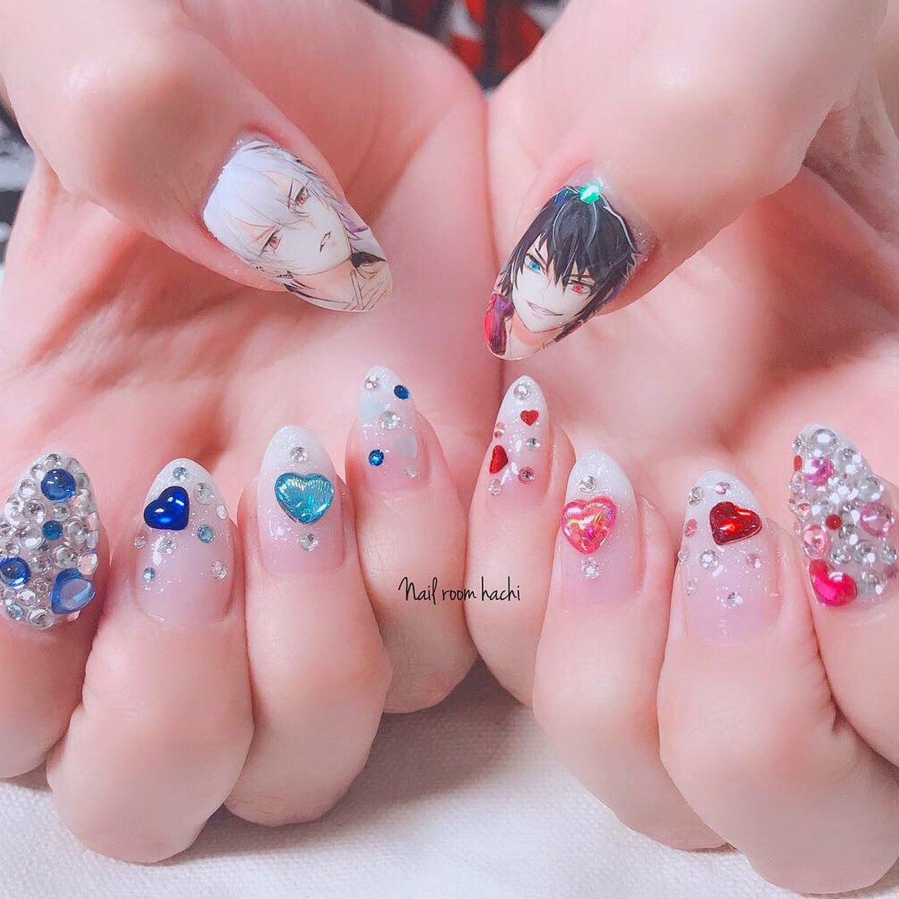 🎤 #ヒプノシスマイク #碧棺左馬刻 #夢野幻太郎 . . . . . #nails