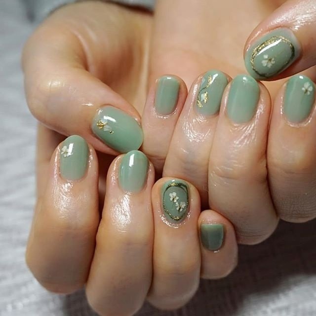 オールシーズン パーティー ハンド シンプル 押し花 Maki 1sobeのネイルデザイン No ネイルブック