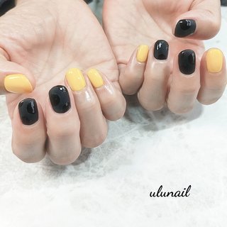 ♡オーダーネイル♡大人気デザイン♡黒×黄色♡つけ爪/ネイルチップ