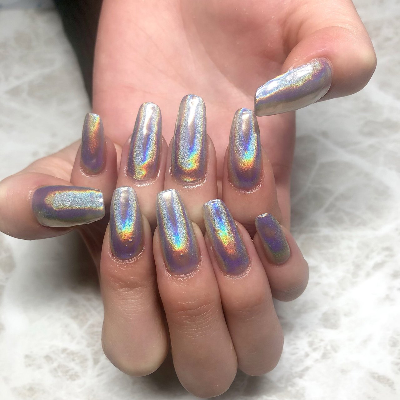 オールシーズン ラメ ワンカラー ユニコーン ロング Luananailのネイルデザイン No ネイルブック