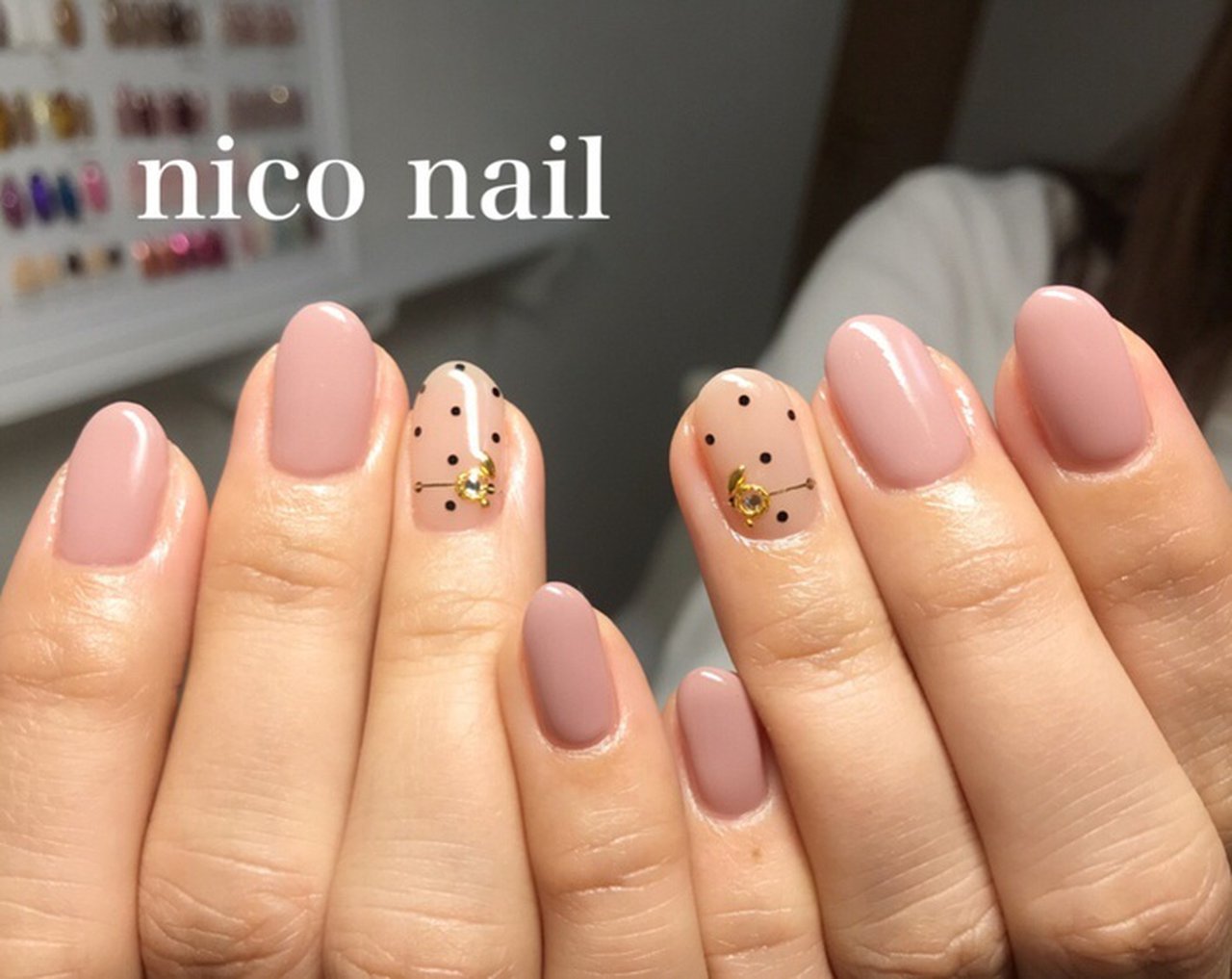 春 ハンド シンプル シースルー ドット Niconailのネイルデザイン No ネイルブック
