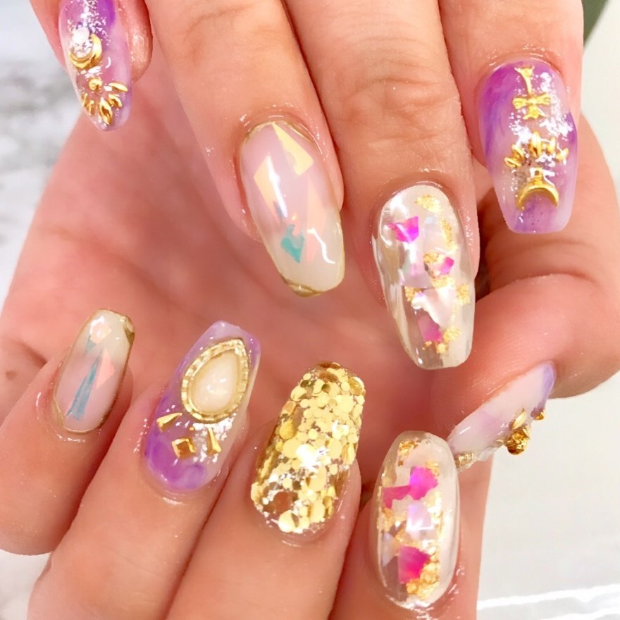 春 夏 旅行 リゾート ホログラム Nail Salon Kapaliliのネイルデザイン No ネイルブック