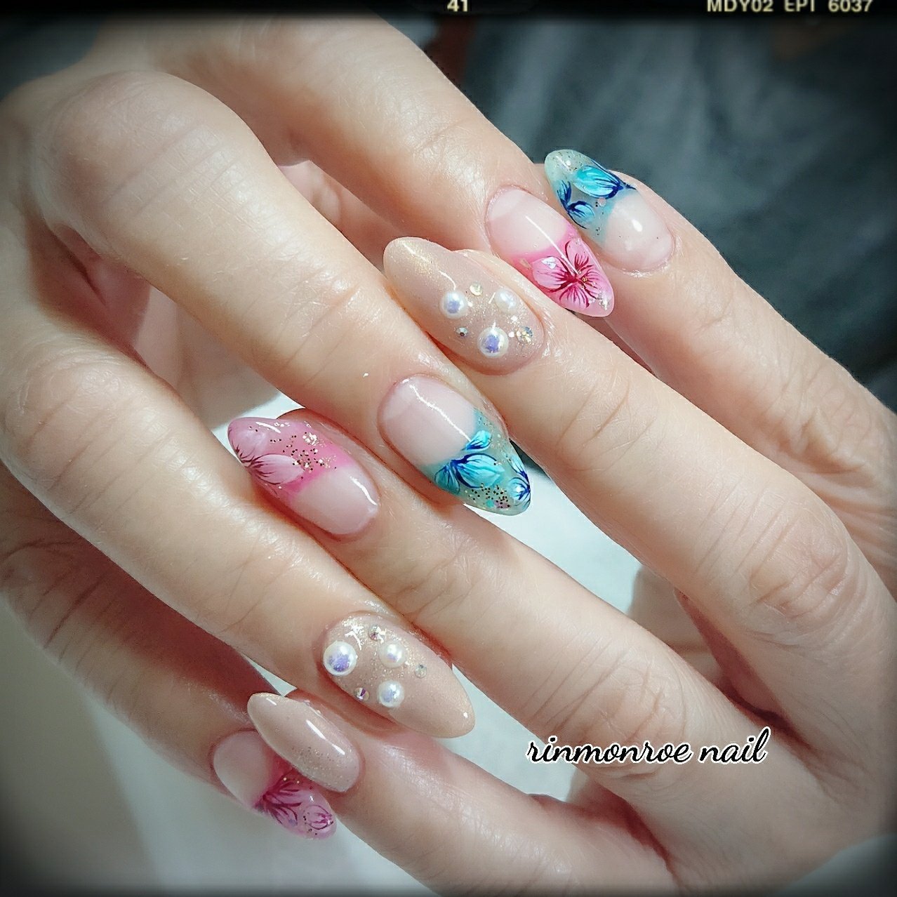 春 夏 リゾート オフィス ハンド Rinmonroe Nailのネイルデザイン No ネイルブック