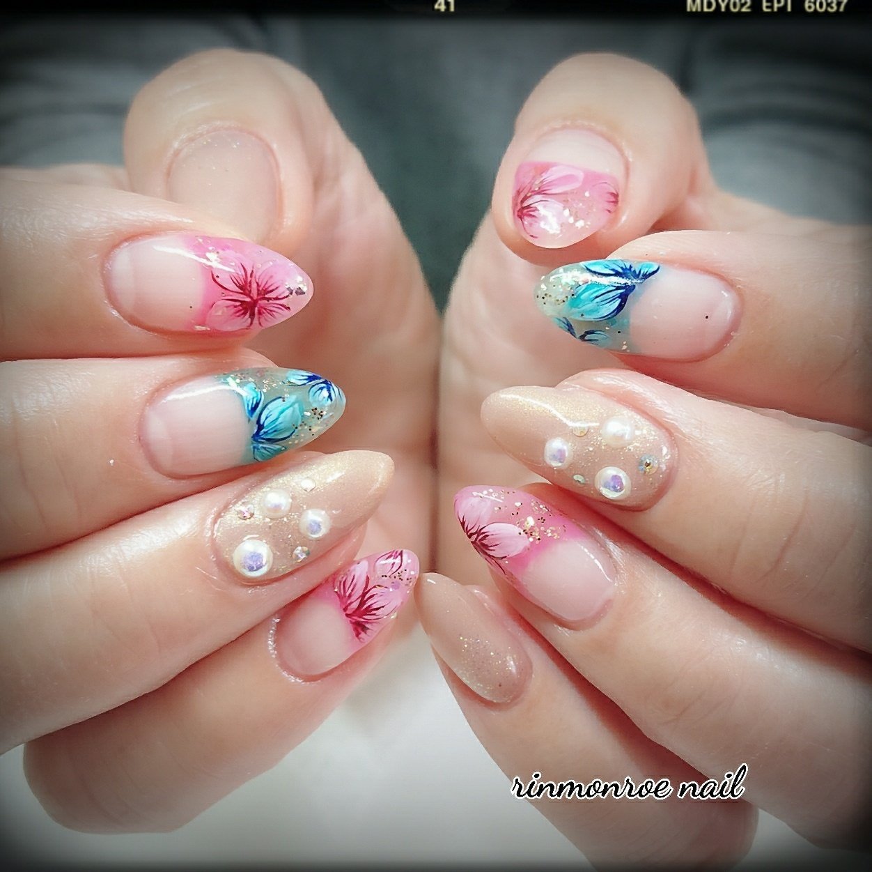 春 夏 リゾート オフィス ハンド Rinmonroe Nailのネイルデザイン No ネイルブック