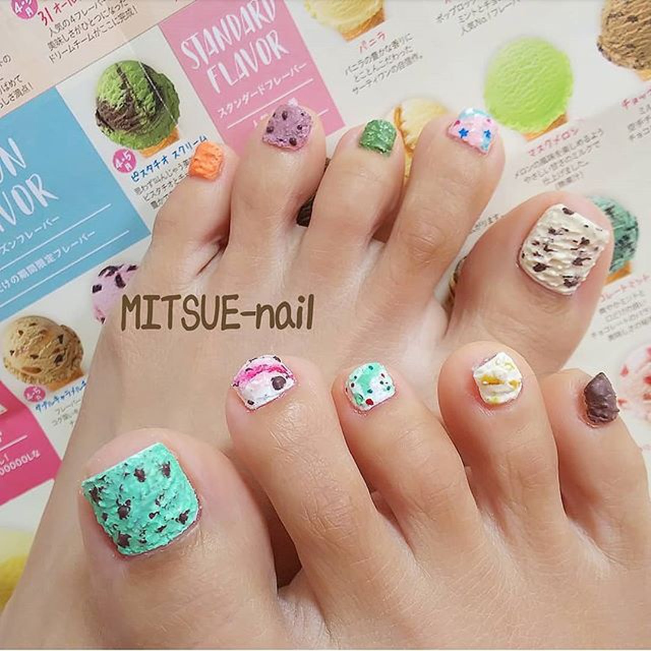 夏 オールシーズン 旅行 リゾート フット Mitsue Nailのネイルデザイン No ネイルブック