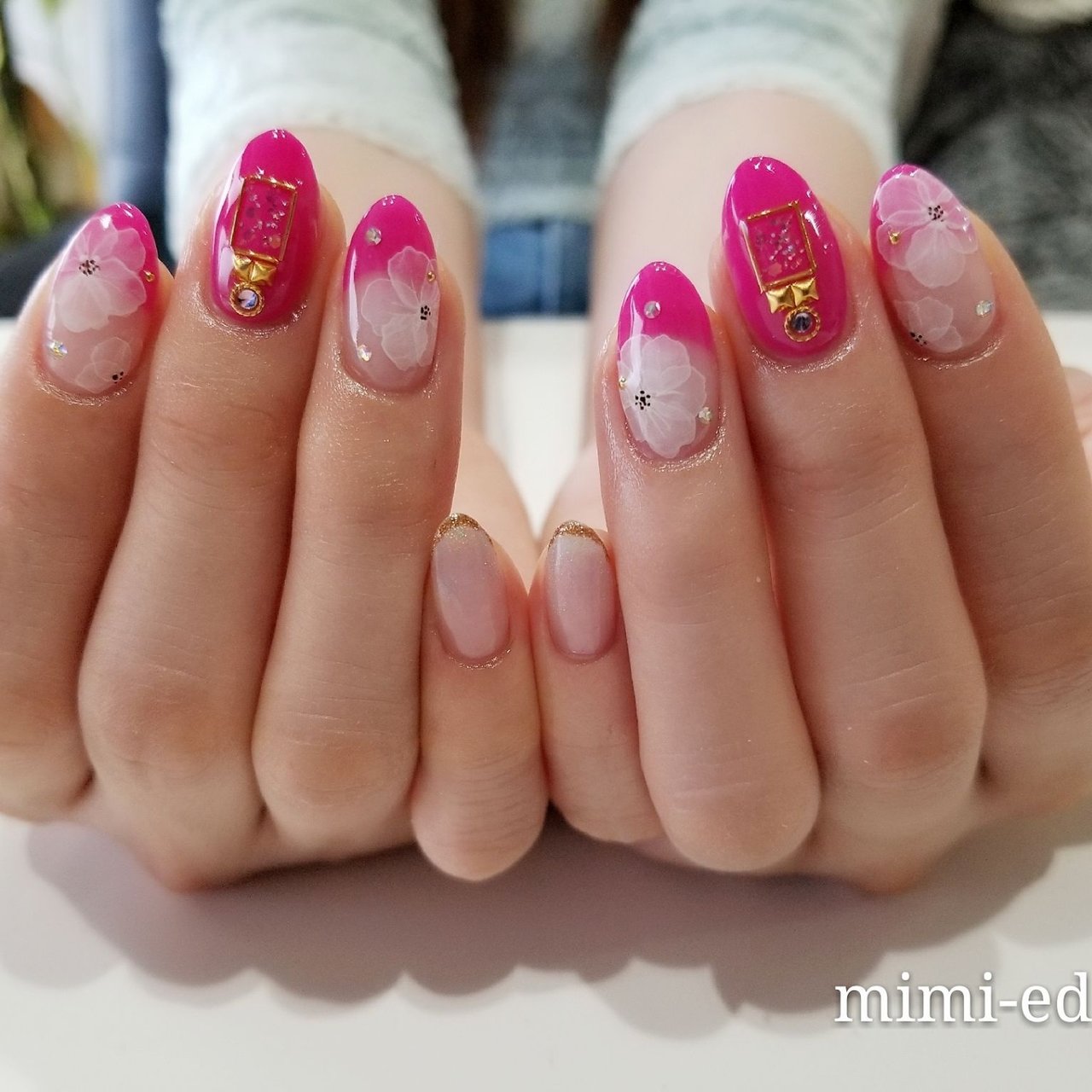 春 夏 リゾート デート ハンド Nail Mimiedenのネイルデザイン No