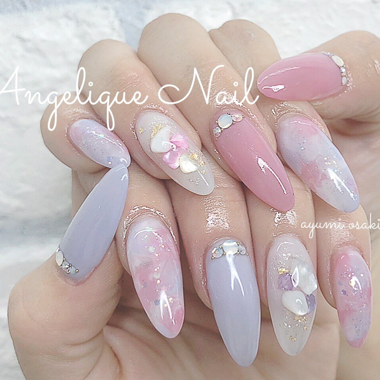 春 夏 オフィス パーティー ハンド Angelique Nail Ayumiのネイルデザイン No ネイルブック