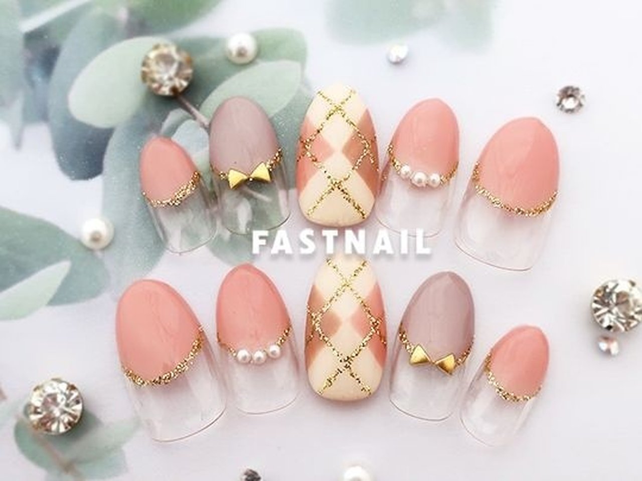 春 デート 女子会 ハンド フレンチ Fast Nail ファストネイル のネイルデザイン No ネイルブック