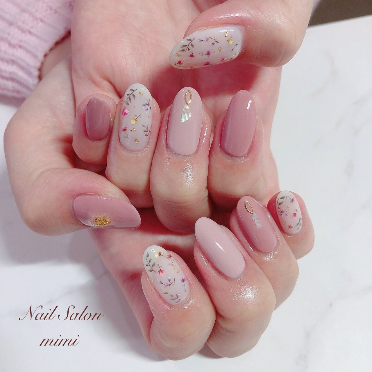 春 オールシーズン オフィス デート ハンド Nail Salon Mimiのネイルデザイン No ネイルブック