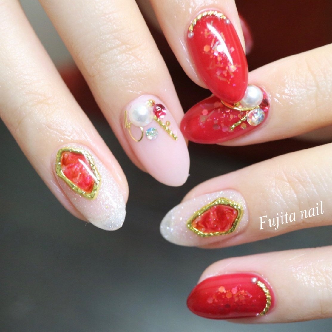 オールシーズン パーティー デート 女子会 ハンド Fujitanailのネイルデザイン No ネイルブック