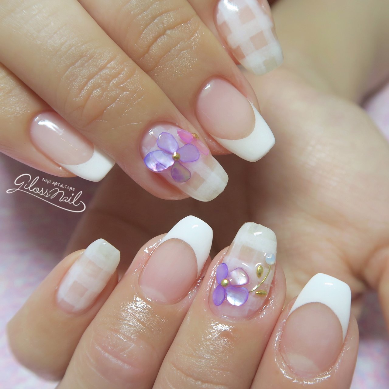 春 夏 梅雨 ブライダル ハンド Glossnail Manaのネイルデザイン No ネイルブック