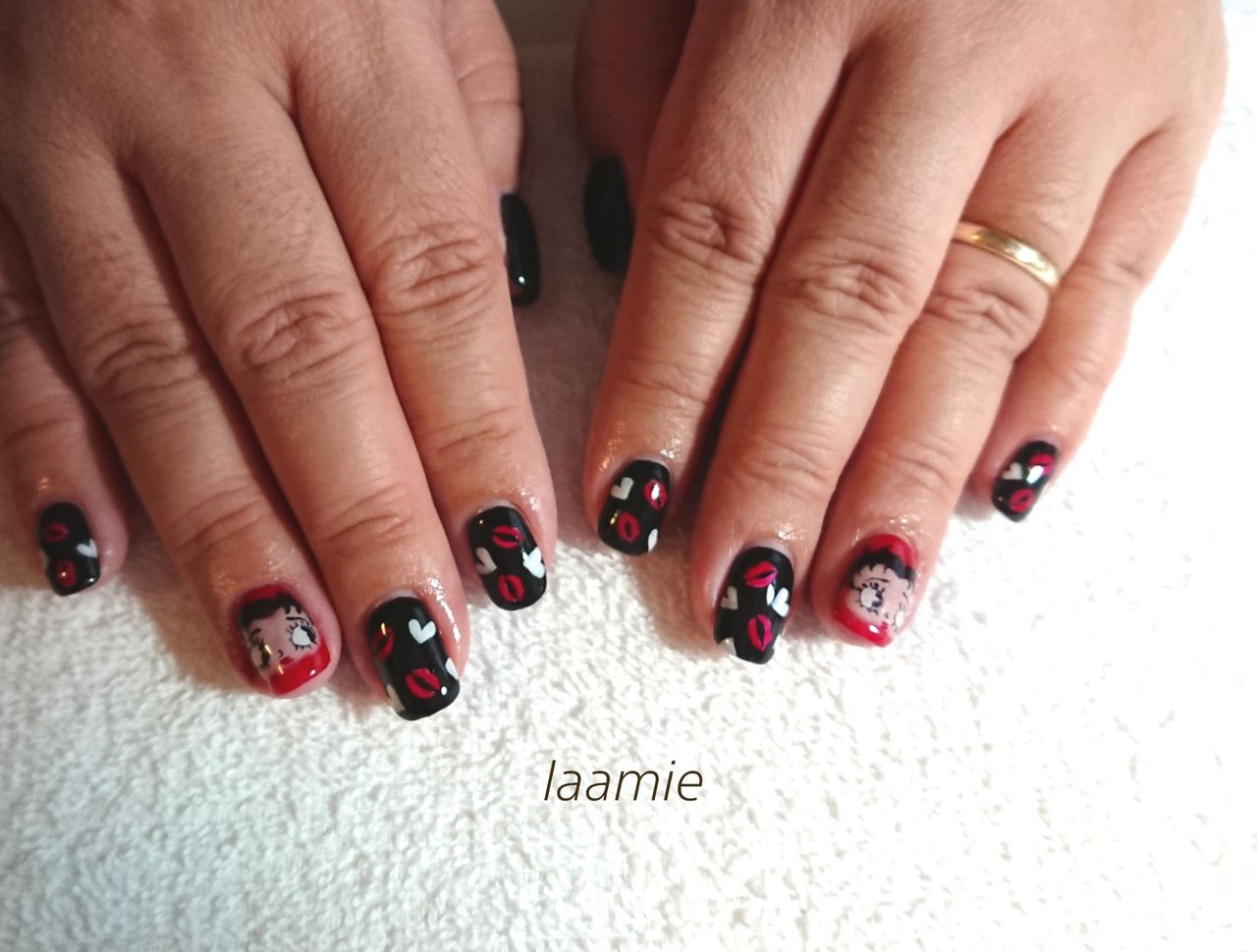 オールシーズン 女子会 ハンド ハート キャラクター ラ アミ ネイルのネイルデザイン No ネイルブック