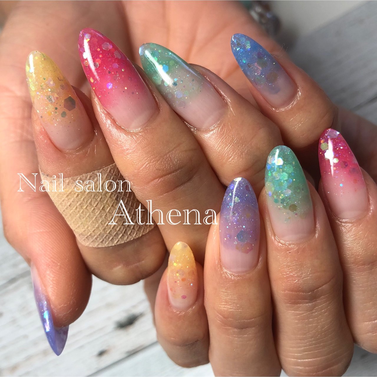 春 夏 オールシーズン ハンド グラデーション Nailsalon Athenaのネイルデザイン No ネイルブック