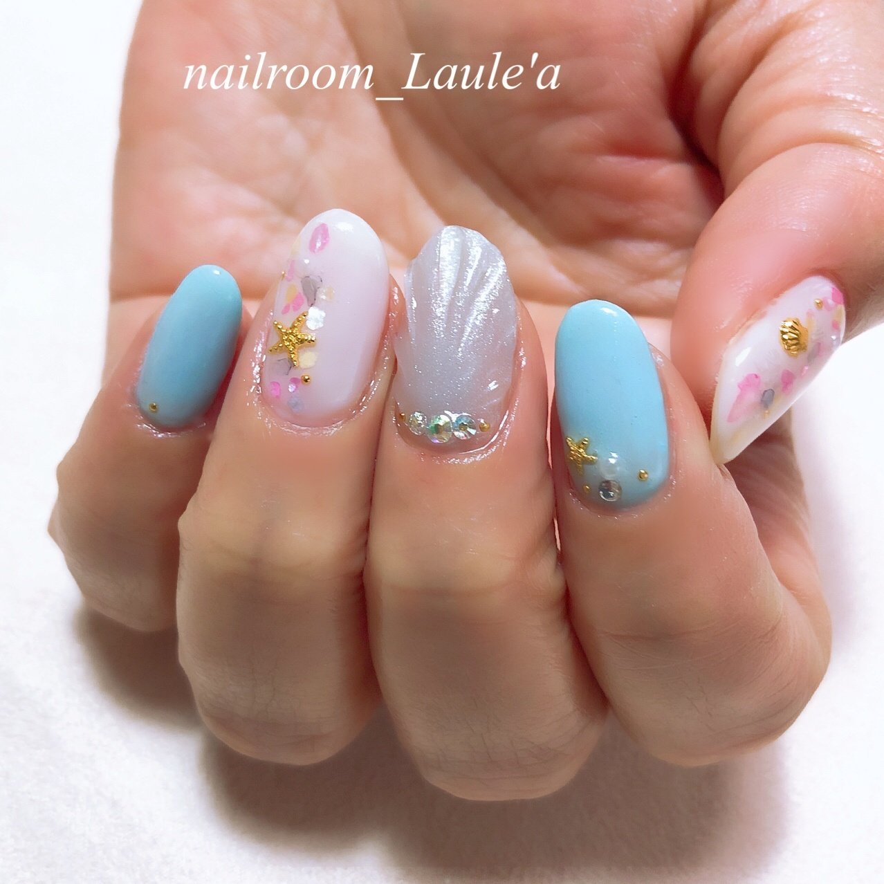 夏 海 リゾート ハンド シンプル Nailroom Lauleaのネイルデザイン No ネイルブック