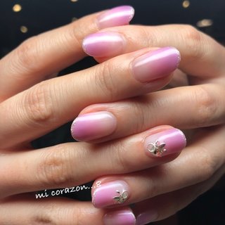 #micorazon...8#nail#ジェルネイル#パラジェル#一層残し#MB#グラデーションネイル#ラプンツェルネイル #オトナ女子ネイル #シンプルオフィスネイル #春 #オールシーズン #ハンド #グラデーション #ラメ #ショート #パープル #シルバー #ジェルネイル #お客様 #mi Corazon...8 #ネイルブック