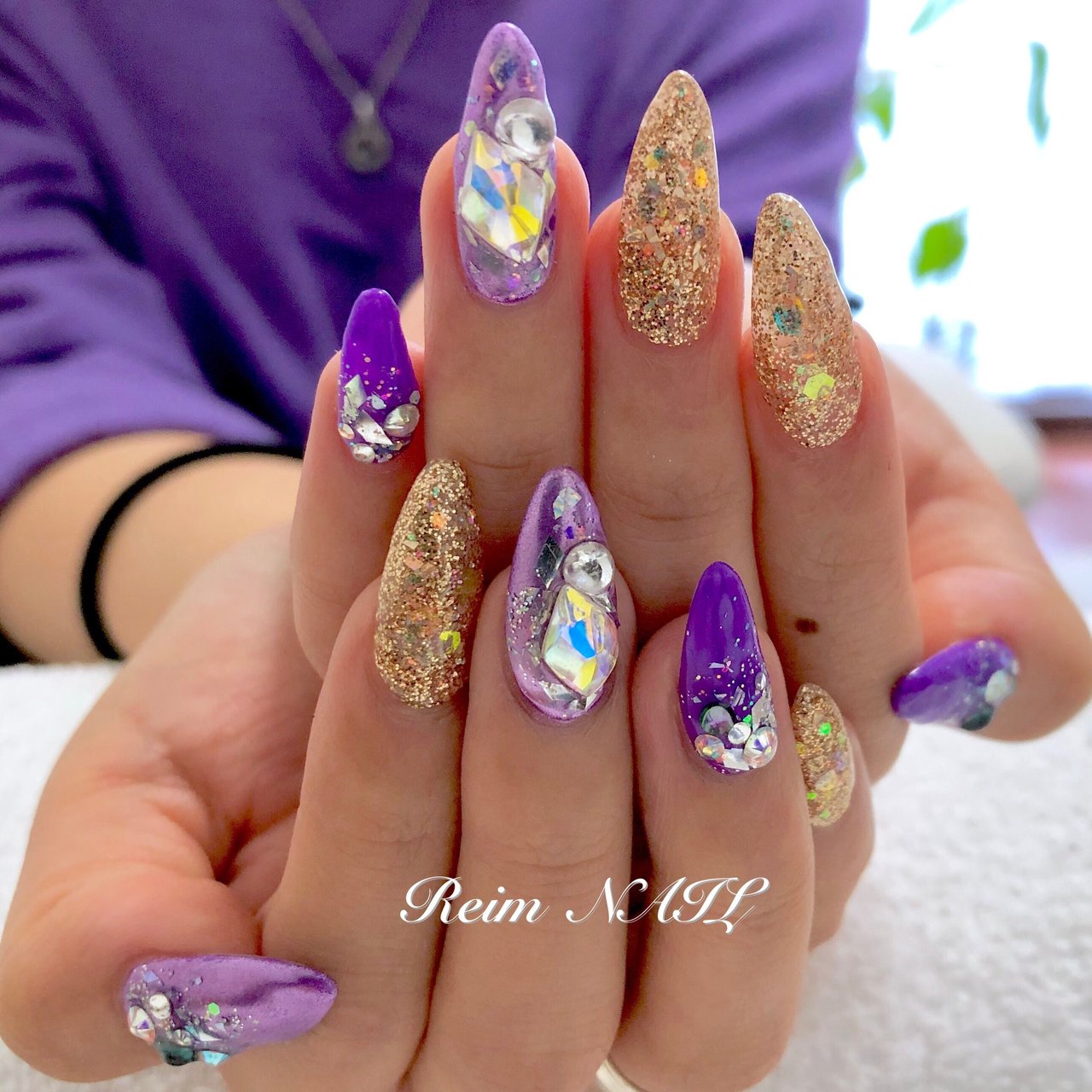 オールシーズン パーティー ハンド ホログラム ラメ Reimのネイルデザイン No ネイルブック