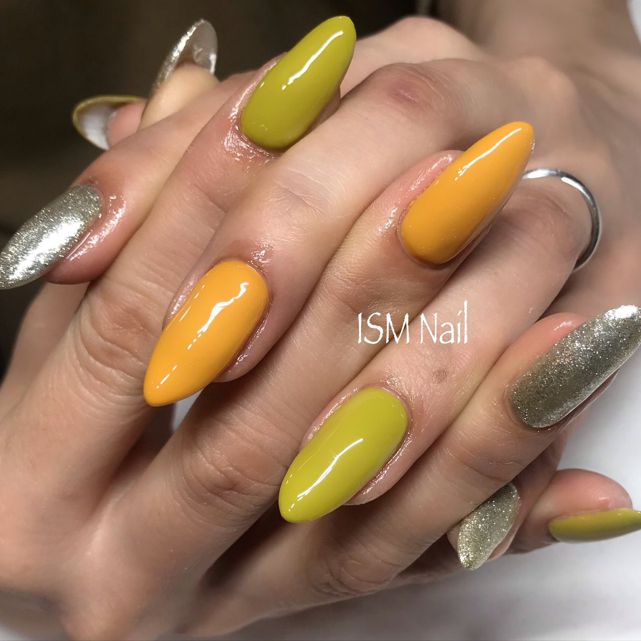 春 オールシーズン ハンド ラメ ワンカラー Ism Nailのネイルデザイン No ネイルブック
