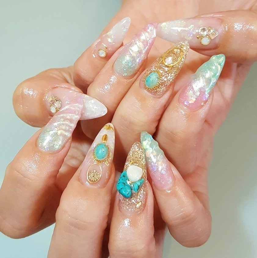 春 夏 海 リゾート ハンド Lilasnail Ayaのネイルデザイン No ネイルブック