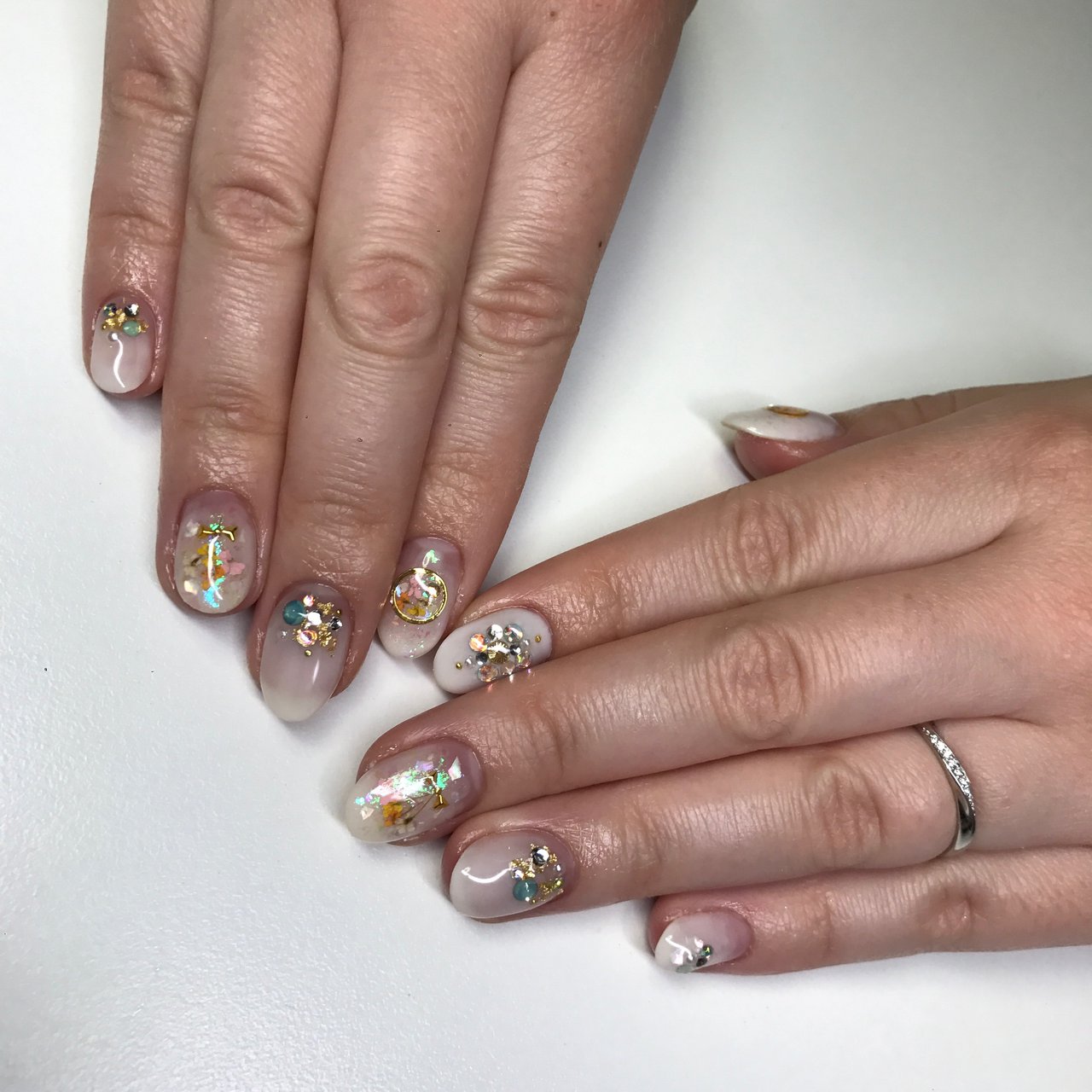 ショート ホワイト ジェルネイル お客様 Nail Salon Esprit 和光市 朝霞市 のネイルデザイン No ネイル ブック