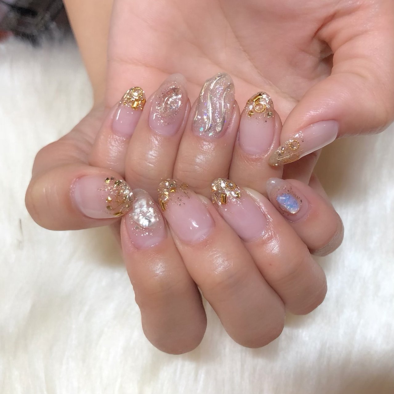 夏 オールシーズン ハンド シンプル ラメ Kazuki Nail のネイルデザイン No ネイルブック