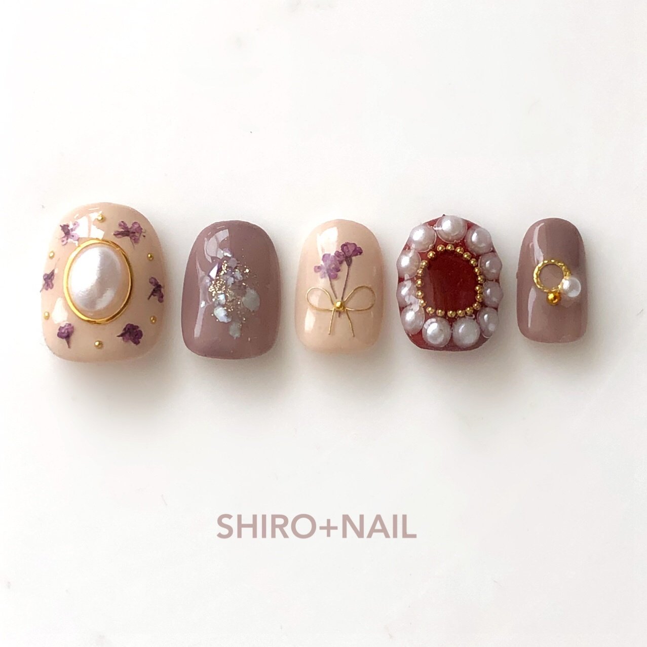 ボルドー グレージュ Shiro Nailのネイルデザイン No ネイルブック