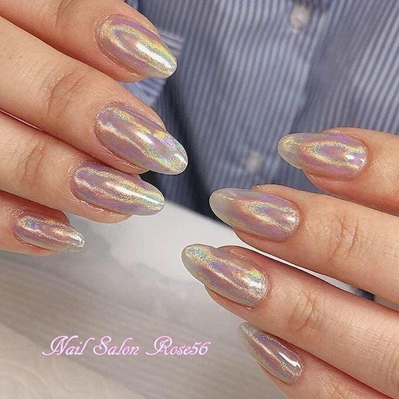 ハンド ユニコーン ロング クリア ジェルネイル Nail Salon Rose 56のネイルデザイン No ネイルブック