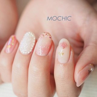 人気順 押し花 ドライフラワー 中野栄ネイルサロンのネイルデザイン ネイルブック