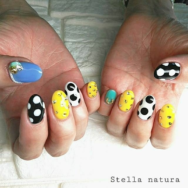 春 夏 オールシーズン ハンド ドット Stella Naturaのネイルデザイン No ネイルブック