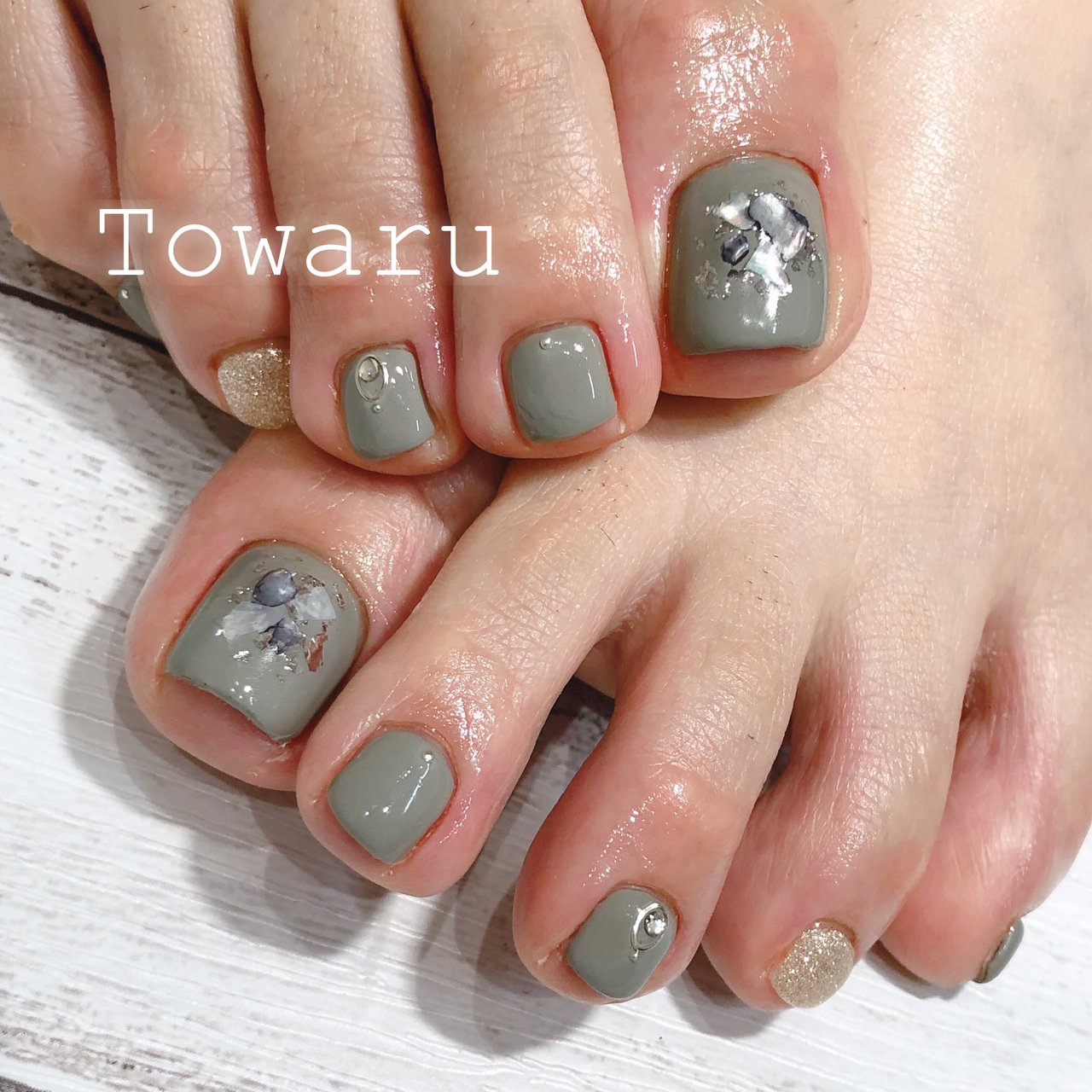 夏 海 リゾート フット シンプル Nailsalon Towaruのネイルデザイン No ネイルブック