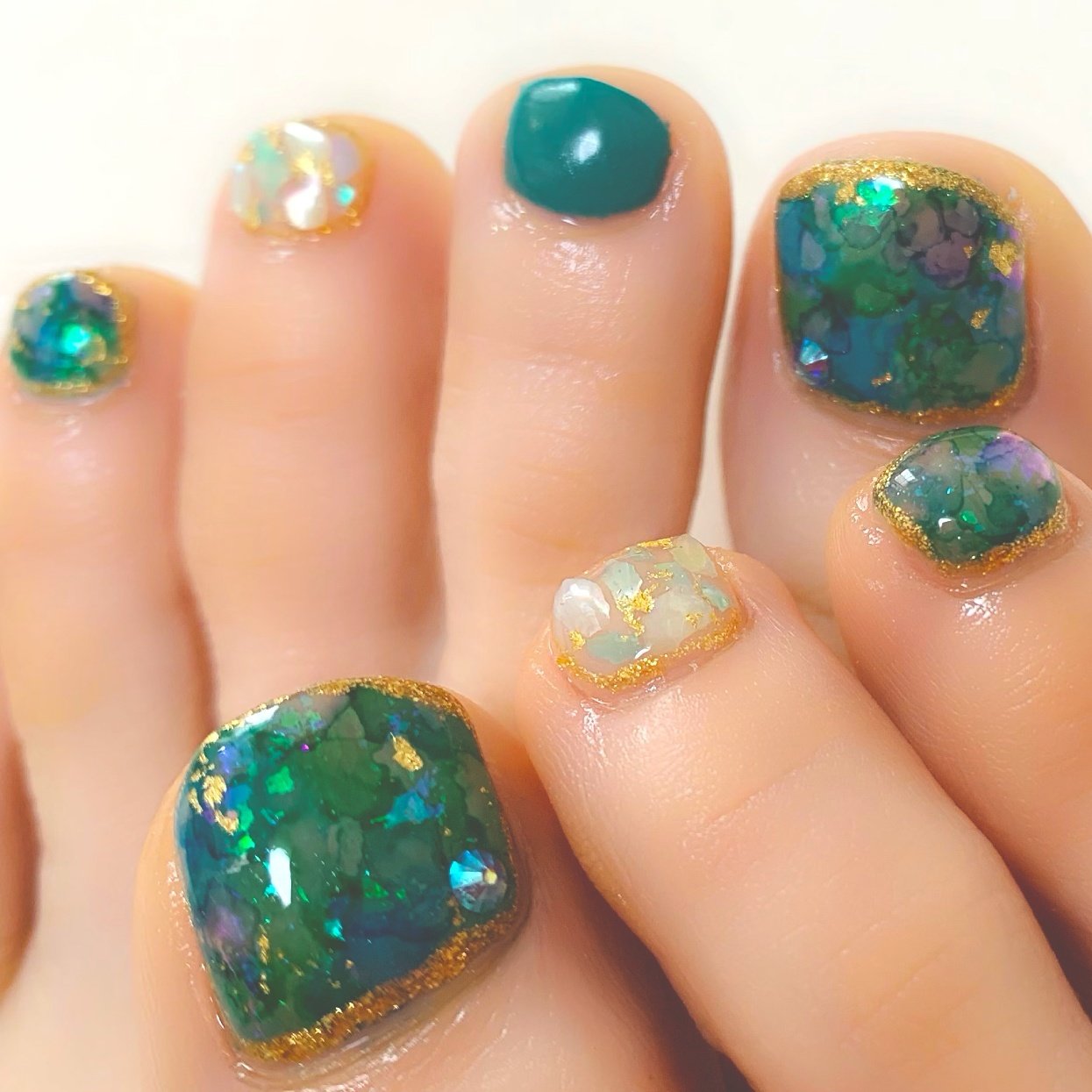 夏 旅行 海 リゾート フット Nailsalonchanceのネイルデザイン No ネイルブック