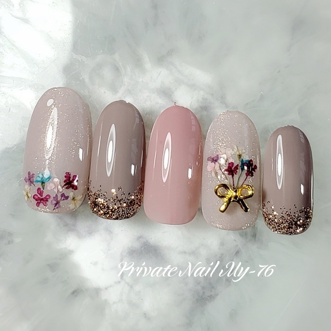 オールシーズン ブライダル デート 女子会 ハンド Private Nail My 76のネイルデザイン No ネイルブック