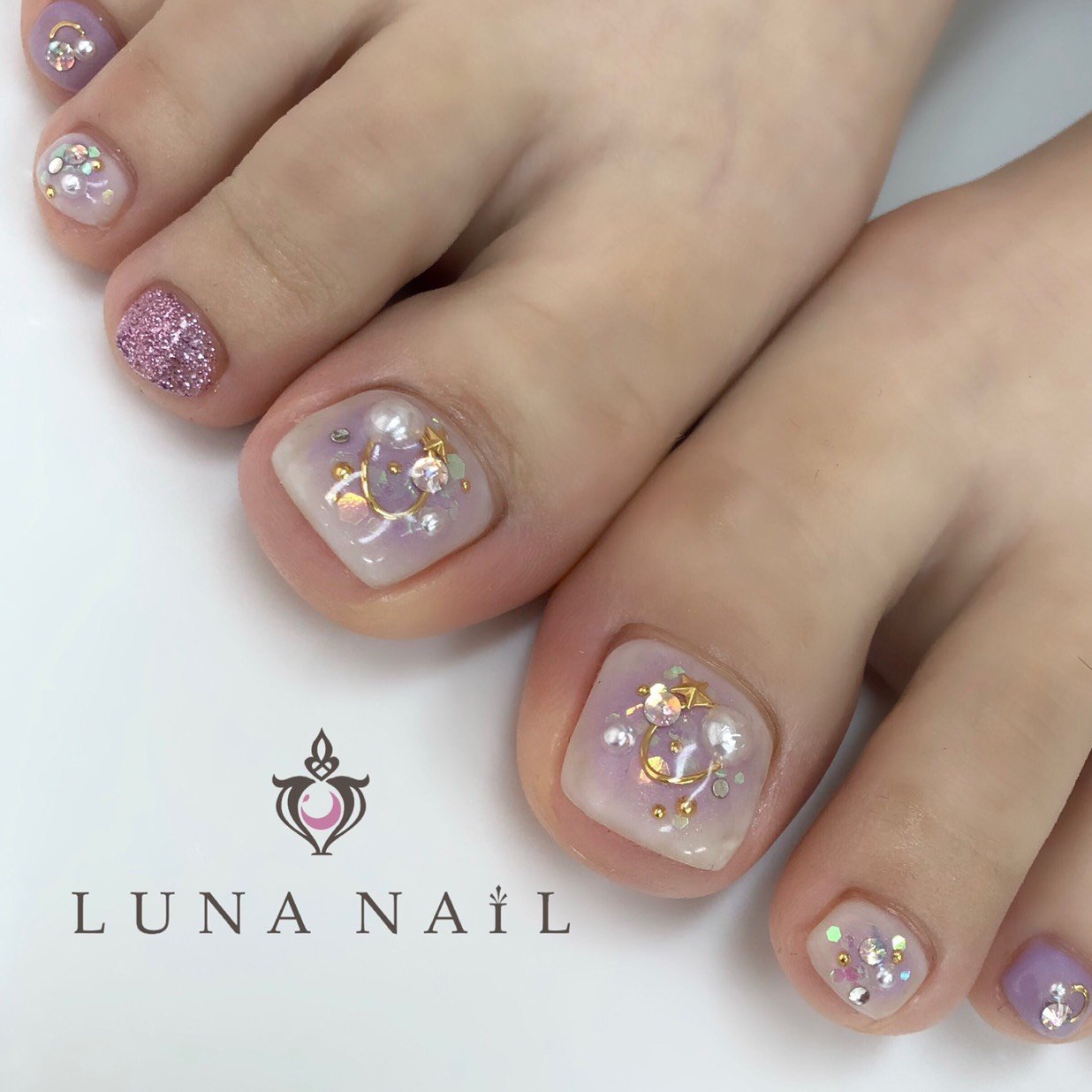 オールシーズン パーティー デート 女子会 フット Luna Nail のネイルデザイン No ネイルブック