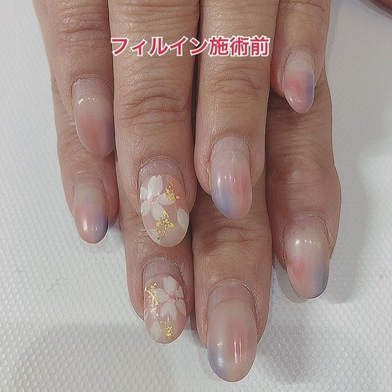 春 夏 ハンド 押し花 ショート Private Nail Salon Murmur のネイルデザイン No ネイルブック