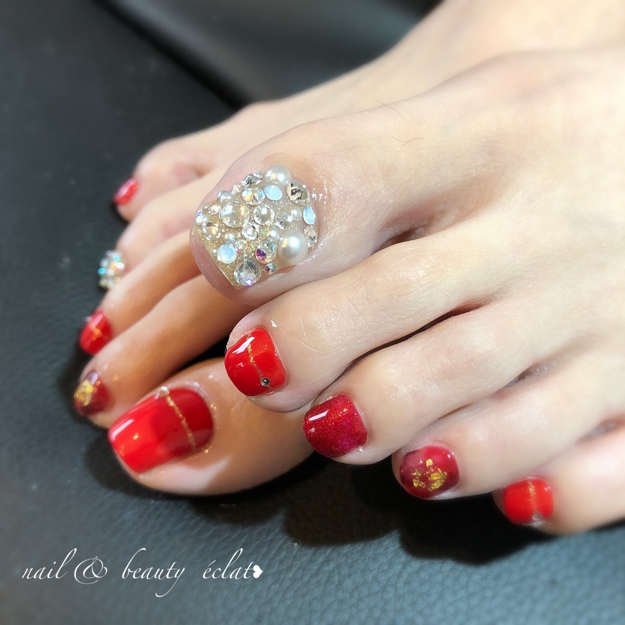 レッド Nail Beauty Eclat のネイルデザイン No 473 ネイルブック