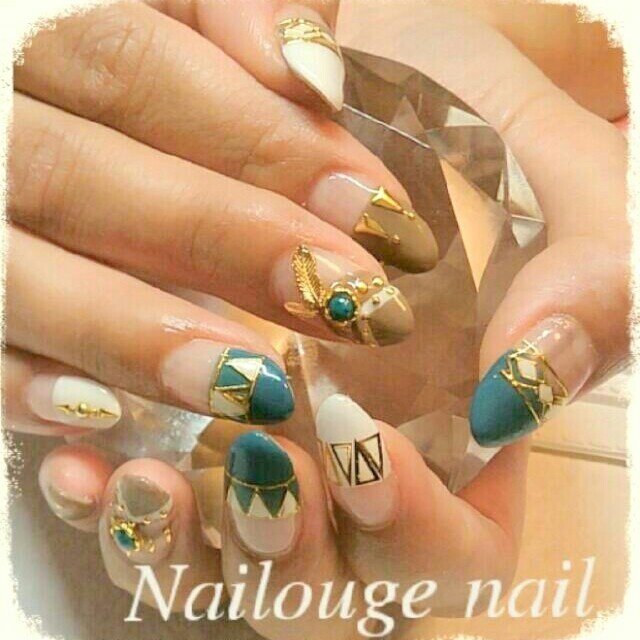 春 夏 オールシーズン リゾート ハンド Nailsalon Nailougeのネイルデザイン No ネイルブック